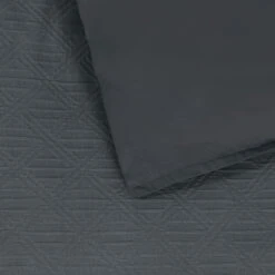 Bianca Hallston Charcoal Pre-Washed Cotton Quilt Cover Set Queen -Home Luxe Store V442 BCA QUILTCS HALLSTON CHARCOAL QS 202505231020 04