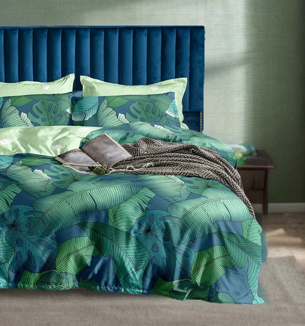 Kalena Leaves Quilt Cover Set - King Size 2 Kalena Leaves Quilt Cover Set - King Size - Image 2