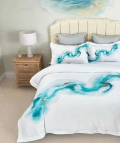 Ocean Marble Quilt Cover Set - King Size -Home Luxe Store V493 SM K 10 150791 02