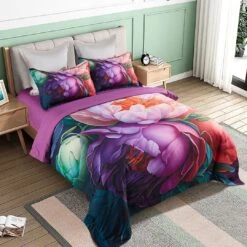 Kaie Floral Quilt Cover Set - Super King Size -Home Luxe Store V493 SM SK 07 150781 02
