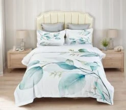 Angelis Leaves Quilt Cover Set - Super King Size