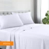 1200tc Hotel Quality Cotton Rich Sheet Set King Single White