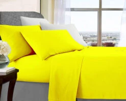 Ultra Soft Microfibre Sheet Set Mega King Yellow