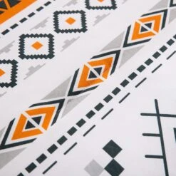 Boho Comforter Set, Queen Size, Reversible Orange Geometric 3-Piece Bedding Collection -Home Luxe Store V745 MAB010214AG3 191362 05