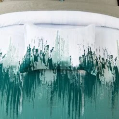 Floral Stripes Comforter Set, King Size, Plush 3-Piece Bedding With Pillowcases -Home Luxe Store V745 MAB010940AJ3 191346 04