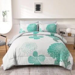 Floral Winter Comforter Set, King Size, Ultra-Soft Quilted Bedding With Pillowcases -Home Luxe Store V745 MAB010945AJ3 191377 03