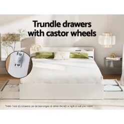 Queen Package | Aura Bed Frame With 2 Storage Drawers White & Bonita Pillow Top Mattress (Medium Firm) -Home Luxe Store WBED AURA Q WH ABC 139272 05 c27abb4e 5849 4485 905a a5f5154566fa