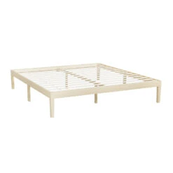 Bruno Minimalist King Solid Pinewood Bed Frame -Home Luxe Store WBED BRUNO K WD AB 139248 00
