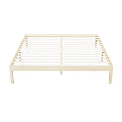 Bruno Minimalist King Solid Pinewood Bed Frame -Home Luxe Store WBED BRUNO K WD AB 139248 02
