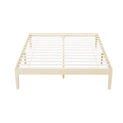Bruno Minimalist Queen Solid Pinewood Bed Frame -Home Luxe Store WBED BRUNO Q WD 139247 02