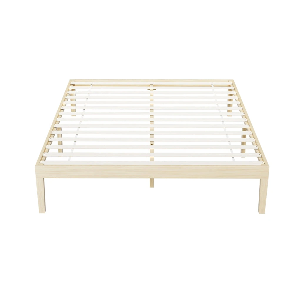 Queen Package | Bruno Minimalist Solid Pinewood Bed Frame & Bonita Pillow Top Mattress (Medium Firm) 6 Queen Package | Bruno Minimalist Solid Pinewood Bed Frame & Bonita Pillow Top Mattress (Medium Firm) - Image 6