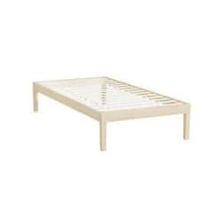 Bruno Minimalist Single Solid Pinewood Bed Frame -Home Luxe Store WBED BRUNO S WD 139246 00