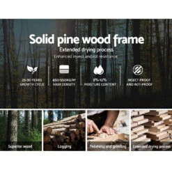 Gibson Wooden King Single Bed Frame White -Home Luxe Store WBED C 001KS 107 WH 17965 03