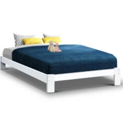Fairy Wooden Double Bed Frame White -Home Luxe Store WBED C 040D 137 AB 13914 00