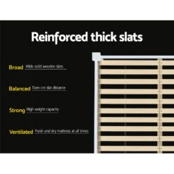 Fairy Wooden Queen Bed Frame White -Home Luxe Store WBED C 040Q N 153 AB 18253 04