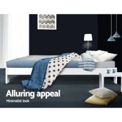 Fairy Wooden Queen Bed Frame White -Home Luxe Store WBED C 040Q N 153 AB 18253 05