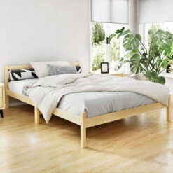 Bribie Wooden Double Bed Frame