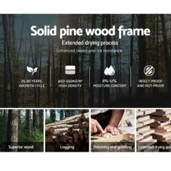 Whitehaven Wooden King Single Bed Frame White 11 Whitehaven Wooden King Single Bed Frame White -Home Luxe Store WBED D 001KS WH 14084 05