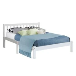 Whitehaven Wooden Queen Bed Frame White