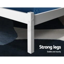 Whitehaven Wooden Queen Bed Frame White -Home Luxe Store WBED D 001Q WH AB 21706 06