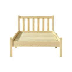 Bribie Wooden Single Bed Frame -Home Luxe Store WBED D 001S WD 53996 02
