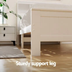 Conqueror King Single Bed Frame With Storage Drawers – White -Home Luxe Store WBED D S1 107 DRAW 202506111512 04