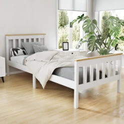 Kewarra Wooden Single Bed Frame White
