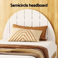 Daly King Single Wooden Bed Frame White -Home Luxe Store WBED DALY KS WH AB 189494 03