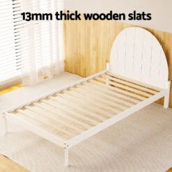 Daly King Single Wooden Bed Frame White -Home Luxe Store WBED DALY KS WH AB 189494 04