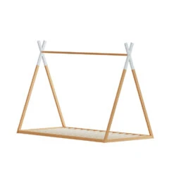 Low-set Teepee Style Single Wooden Bed Frame Pine -Home Luxe Store WBED ENID S OAK 173347 00
