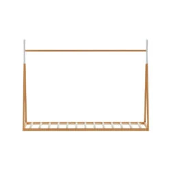 Low-set Teepee Style Single Wooden Bed Frame Pine -Home Luxe Store WBED ENID S OAK 173347 02