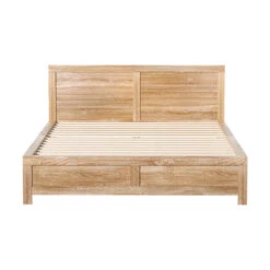 Cabarita Double Acacia Wooden Bed Frame – Oatmeal -Home Luxe Store WBED F OATMEAL D NA ABC 202505131408 02