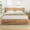 Cabarita Double Acacia Wooden Bed Frame – Oatmeal