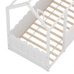 Kori House Shaped Single Wooden Bed Frame White -Home Luxe Store WBED KORI S WH AB 173484 03
