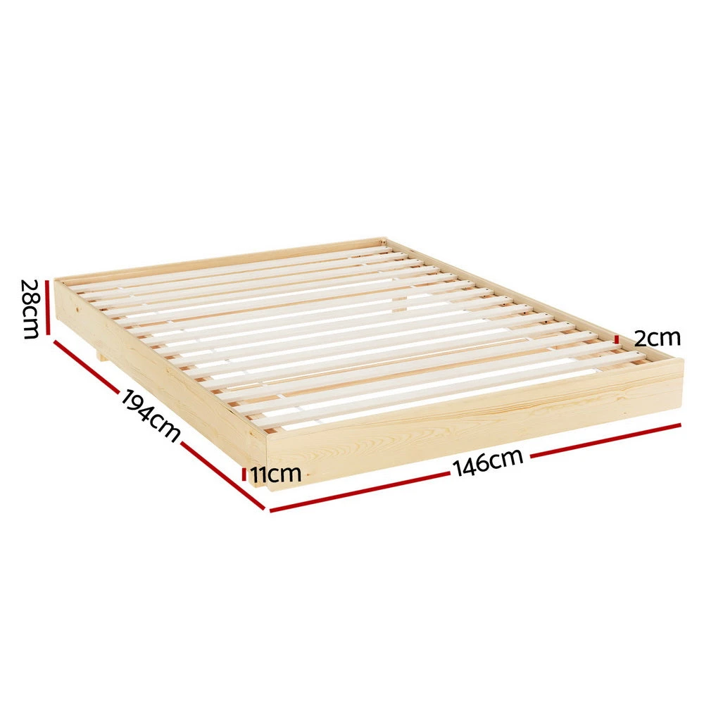 Double Package | Odin Floating Style LED Pinewood Bed Frame & Bonita Pillow Top Mattress (Medium Firm) 3 Double Package | Odin Floating Style LED Pinewood Bed Frame & Bonita Pillow Top Mattress (Medium Firm) - Image 3