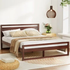 Witton Queen Wooden Bed Frame Walnut