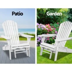 Adirondack Outdoor Chairs Wooden Foldable Sun Lounge Patio Furniture White -Home Luxe Store adirondack outdoor chairs wooden foldable sun lounge patio furniture white furniture outdoor bedzy australia 331930