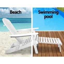 Adirondack Outdoor Chairs Wooden Foldable Sun Lounge Patio Furniture White -Home Luxe Store adirondack outdoor chairs wooden foldable sun lounge patio furniture white furniture outdoor bedzy australia 502405