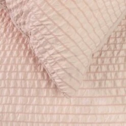 Ardor Ingrid Blush Seersucker Stripe Quilt Cover Set Single -Home Luxe Store ardor ingrid blush seersucker stripe quilt cover set single home garden bedding bedzy australia 138136