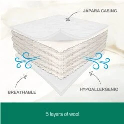 Australian Made Merino Wool Quilt 500GSM 180x210cm Double Size -Home Luxe Store australian made merino wool quilt 500gsm 180x210cm double size bedzy australia abn 18 642 972 209 378554