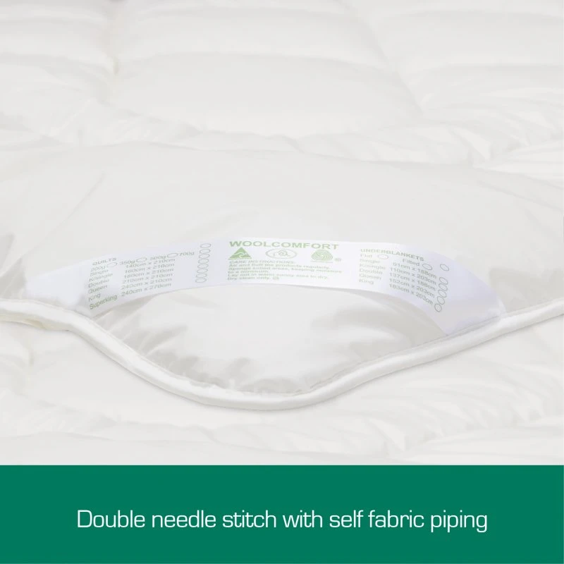 Australian Made Merino Wool Quilt 500GSM 270x240cm Super King Size 2 Australian Made Merino Wool Quilt 500GSM 270x240cm Super King Size - Image 2