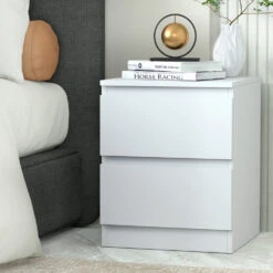 Bedside Table Cabinet Lamp Side Tables Drawers Nightstand Unit White -Home Luxe Store bedside table cabinet lamp side tables drawers nightstand unit white bedzy australia 419775