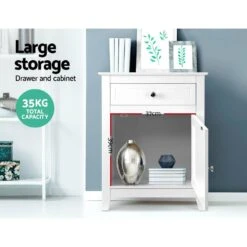 Bedside Tables Big Storage Drawers Cabinet Nightstand Lamp Chest White -Home Luxe Store bedside tables big storage drawers cabinet nightstand lamp chest white bedzy australia 654469