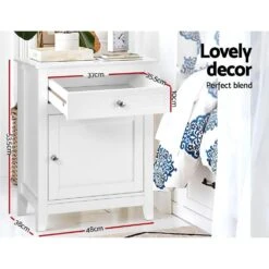 Bedside Tables Big Storage Drawers Cabinet Nightstand Lamp Chest White -Home Luxe Store bedside tables big storage drawers cabinet nightstand lamp chest white bedzy australia 725977