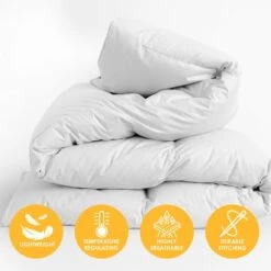 Casa Decor Silk Touch Quilt 360GSM All Seasons Antibacterial Hypoallergenic Double White -Home Luxe Store casa decor silk touch quilt 360gsm all seasons antibacterial hypoallergenic double white bedzy australia 896650