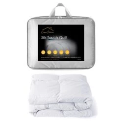 Casa Decor Silk Touch Quilt 360GSM All Seasons Antibacterial Hypoallergenic Single White -Home Luxe Store casa decor silk touch quilt 360gsm all seasons antibacterial hypoallergenic single white bedzy australia 916521