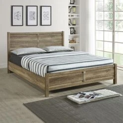 Cielo Wooden Queen Bed Frame Oak Natural -Home Luxe Store cielo wooden queen bed frame oak natural bedzy australia 907700