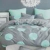 Circles Super King Size Duvet Doona Quilt Doona Duvet Cover Set