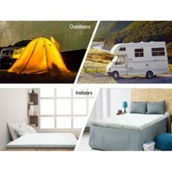 Cool Gel Memory Foam Mattress Topper W/Bamboo Cover 8cm - Double -Home Luxe Store cool gel memory foam mattress topper wbamboo cover 8cm double bedzy australia 679709