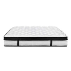 Double Package | Dunelight LED Bed Black & Devon Euro Top Mattress (Medium) -Home Luxe Store devon euro top pocket spring mattress 31cm thick double bedzy australia 551013